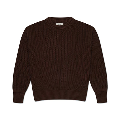 SALTER COTTON CREWNECK - DOWNTOWN BROWN